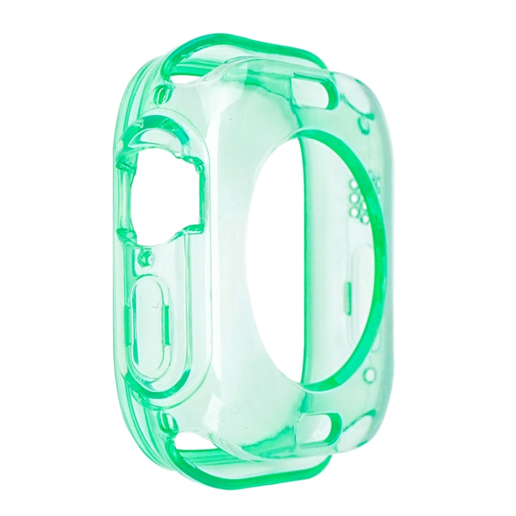 For Apple Watch Ultra 3 / 2 / 1 49mm Glacier Jelly Clear TPU Case Watch Band(Blue Green) by bashfashion