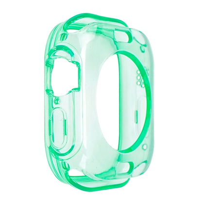 For Apple Watch Ultra 3 / 2 / 1 49mm Glacier Jelly Clear TPU Case Watch Band(Blue Green) by bashfashion