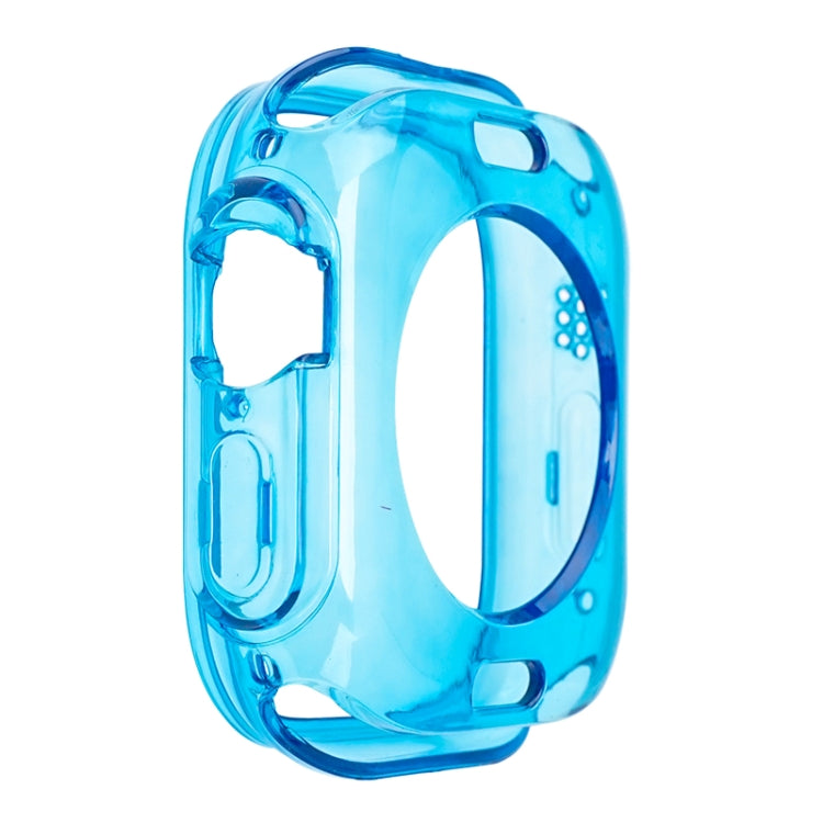 For Apple Watch Ultra 3 / 2 / 1 49mm Glacier Jelly Clear TPU Case Watch Band(Blue) by bashfashion