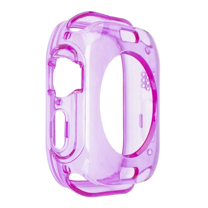 For Apple Watch Ultra 3 / 2 / 1 49mm Glacier Jelly Clear TPU Case Watch Band(Purple) by bashfashion