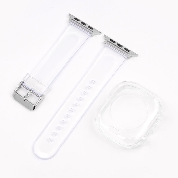 For Apple Watch Ultra 3 / 2 / 1 49mm Glacier Jelly Clear TPU Case Watch Band(Transparent) by bashfashion