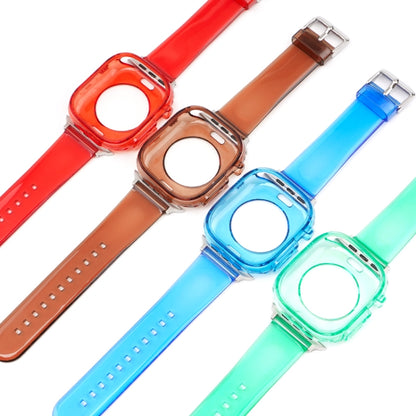 For Apple Watch Ultra 3 / 2 / 1 49mm Glacier Jelly Clear TPU Case Watch Band(Blue Green) by bashfashion