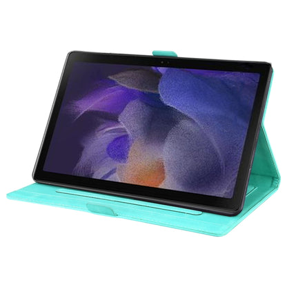 For Samsung Galaxy Tab A8 10.5 2021 Love Butterfly Pattern Leather Tablet Case with Holder & Sleep / Wake-up Function(Green) by bashfashion