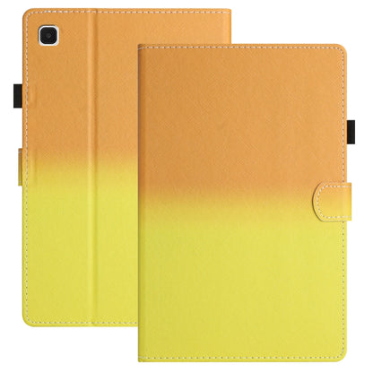 For Samsung Galaxy Tab A7 Lite T220 / T225 Stitching Gradient Leather Tablet Case(Orange Yellow) by bashfashion