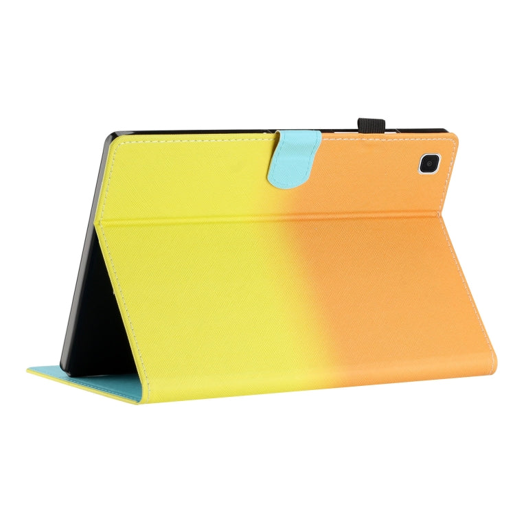 For Samsung Galaxy Tab A7 Lite T220 / T225 Stitching Gradient Leather Tablet Case(Orange Yellow) by bashfashion