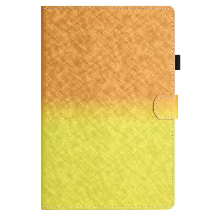 For Samsung Galaxy Tab A8 2021 X205 / X200 Stitching Gradient Leather Tablet Case(Orange Yellow) by bashfashion