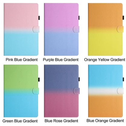 For Samsung Galaxy Tab A8 2021 X205 / X200 Stitching Gradient Leather Tablet Case(Orange Yellow) by bashfashion