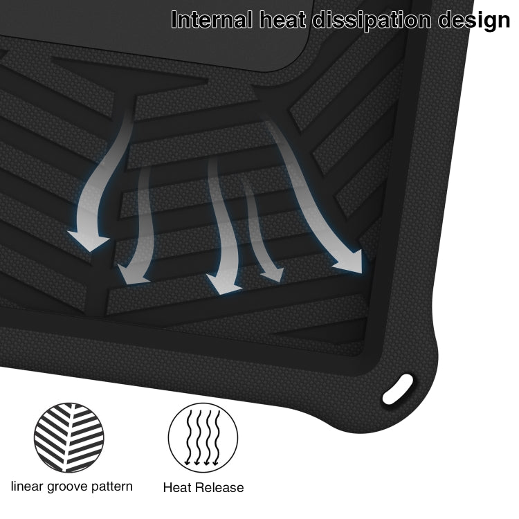 For Samsung Galaxy Tab S6 Lite P610 Spider King Silicone Protective Tablet Case(Black) by bashfashion