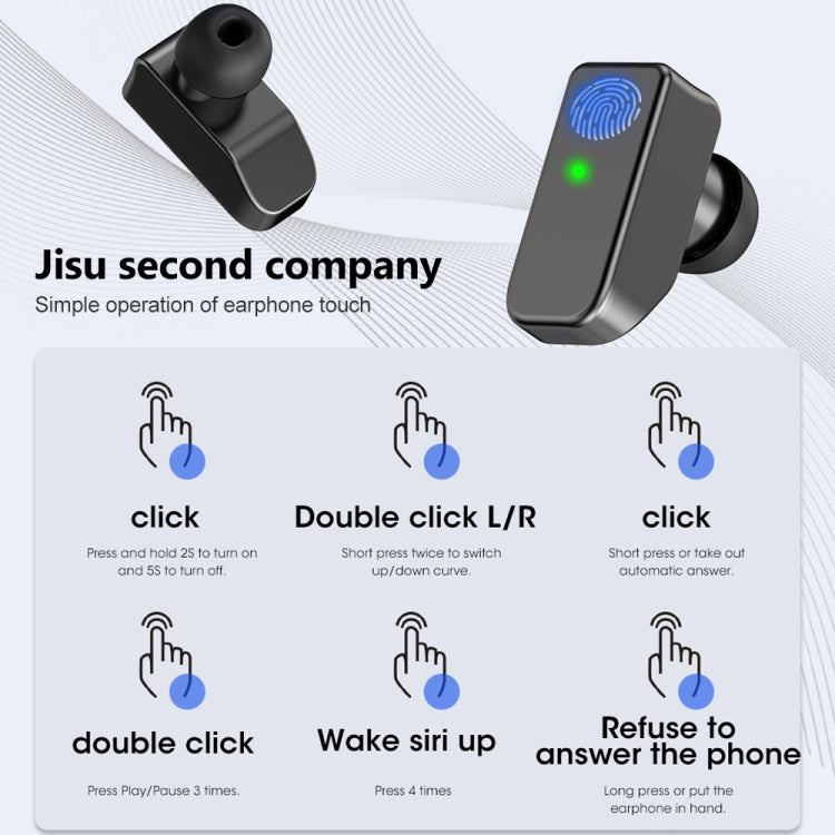 S6 TWS Earphone 1.91 inch Smart Bracelet Support Bluetooth Call / Health Monitoring(Black) by bashfashion