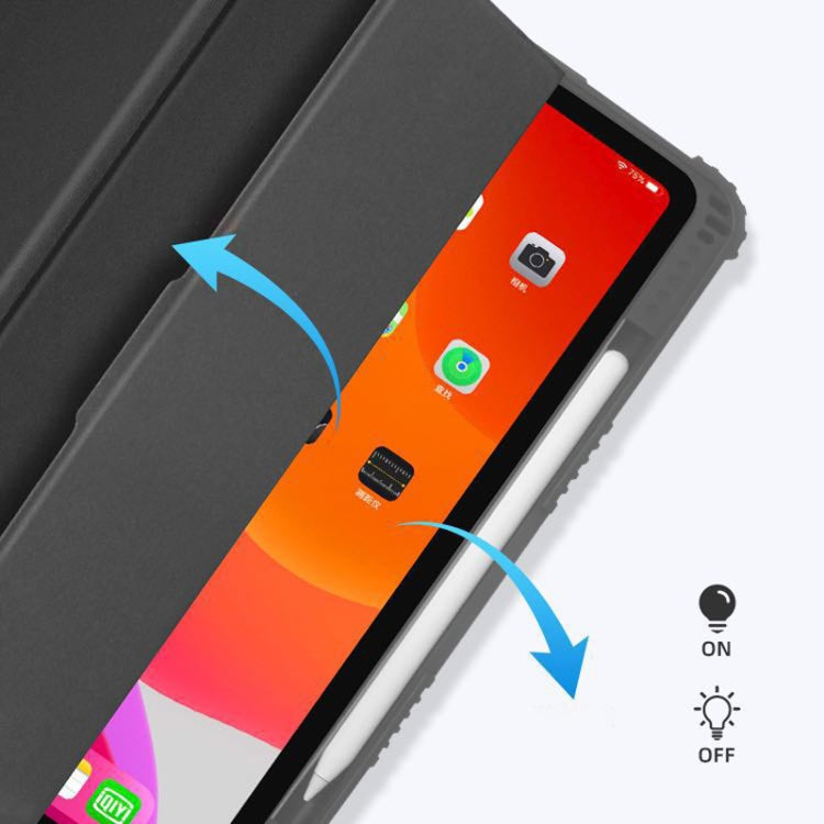 For iPad Pro 12.9 inch 2022 / 2021 / 2020 Mutural Horizontal Flip PC + TPU + PU Leather Tablet Case with Holder & Pen Slot(Rose Gold) by Mutural