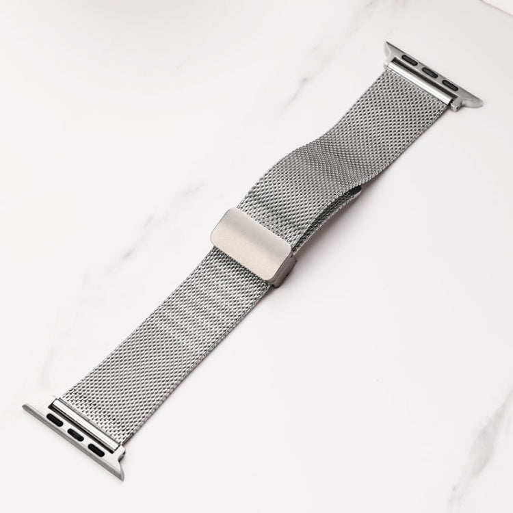 Milan Fold Buckle Metal Watch Band For Apple Watch Series 9&8&7 41mm / SE 3&SE 2&6&SE&5&4 40mm / 3&2&1 38mm(Black) by bashfashion