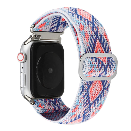 For Apple Watch Ultra 49mm&Watch Ultra 2 49mm / Series 9&8&7 45mm / SE 3&SE 2&6&SE&5&4 44mm / 3&2&1 42mm Buckle Elastic Nylon Watch Band(Light Purple) by bashfashion