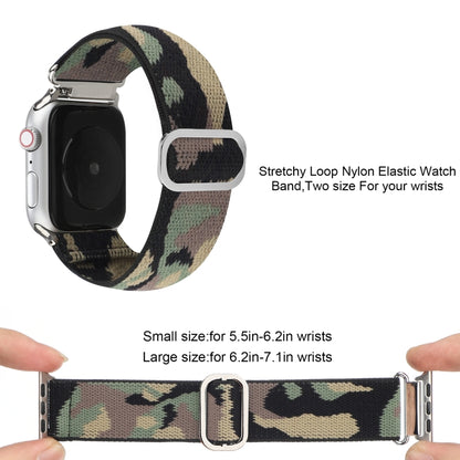 For Apple Watch Ultra 49mm&Watch Ultra 2 49mm / Series 9&8&7 45mm / SE 3&SE 2&6&SE&5&4 44mm / 3&2&1 42mm Buckle Elastic Nylon Watch Band(Grey) by bashfashion