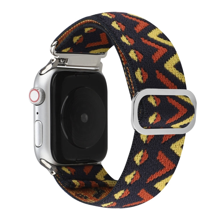For Apple Watch Ultra 49mm&Watch Ultra 2 49mm / Series 9&8&7 45mm / SE 3&SE 2&6&SE&5&4 44mm / 3&2&1 42mm Buckle Elastic Nylon Watch Band(Brown) by bashfashion