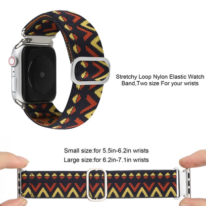 For Apple Watch Ultra 49mm&Watch Ultra 2 49mm / Series 9&8&7 45mm / SE 3&SE 2&6&SE&5&4 44mm / 3&2&1 42mm Buckle Elastic Nylon Watch Band(Brown) by bashfashion