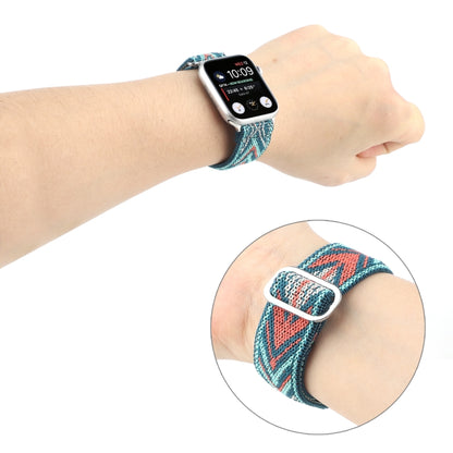 For Apple Watch Ultra 49mm&Watch Ultra 2 49mm / Series 9&8&7 45mm / SE 3&SE 2&6&SE&5&4 44mm / 3&2&1 42mm Buckle Elastic Nylon Watch Band(Blue) by bashfashion