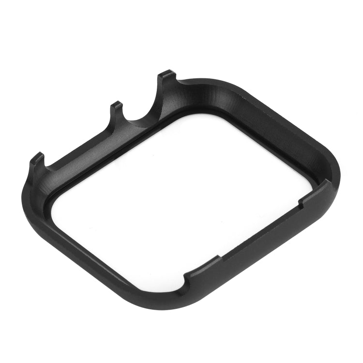 For Apple Watch Series 9 / 8 / 7 41mm Metal Frame + Tempered Glass Protector Case(Black) by bashfashion