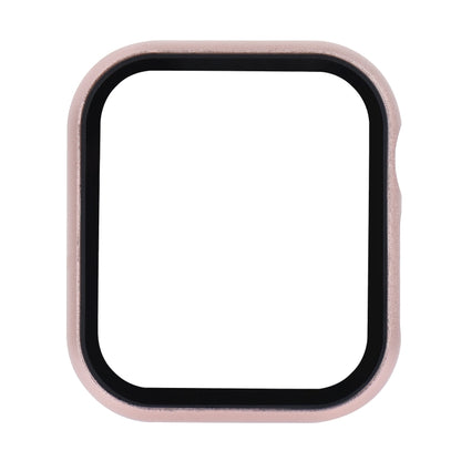 For Apple Watch Series 3&2&1 38mm Metal Frame + Tempered Glass Protector Case(Rose Gold) by bashfashion