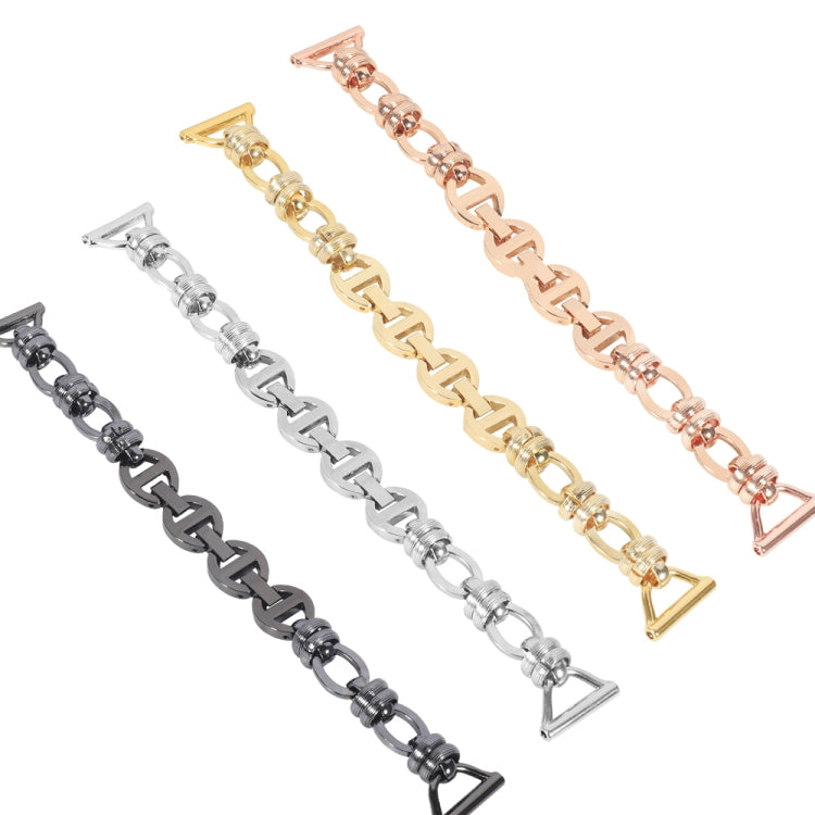 22mm Universal Metal Screw Chain Watch Band(Gold) by bashfashion