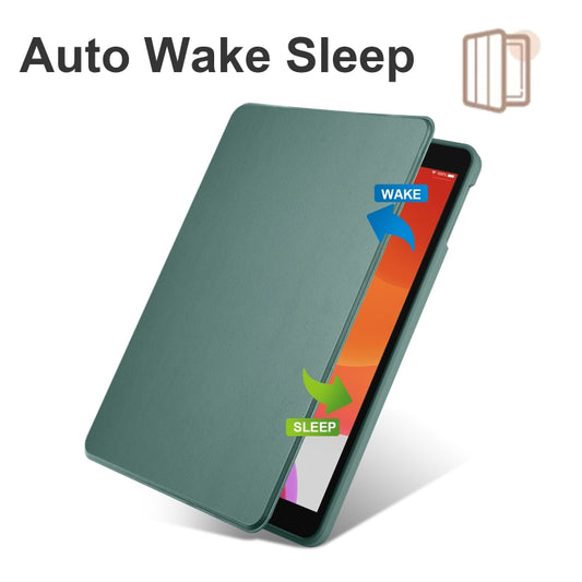 For iPad Air / Air 2 / 9.7 2018 / 2017 Acrylic 360 Degree Rotation Holder Tablet Leather Case(Deep Green) by bashfashion