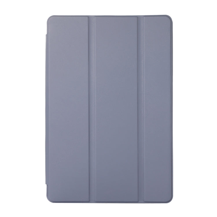 For Samsung Galaxy Tab S6 Lite/Tab S6 Lite 2022 Solid Color 3-folding Leather Tablet Case(Lavender Grey) by bashfashion