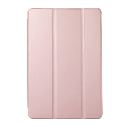 For Samsung Galaxy Tab S6 Lite/Tab S6 Lite 2022 Solid Color 3-folding Leather Tablet Case(Rose Gold) by bashfashion