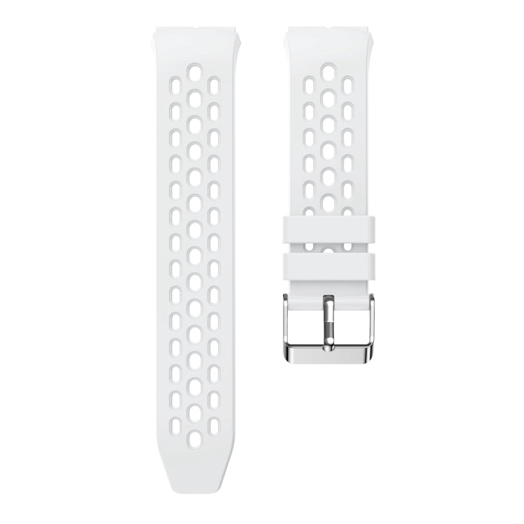 For Huawei Watch GT 2e Solid Color Round Hole Silicone Watch Band(White) by bashfashion