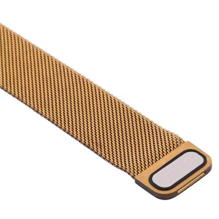 For Apple Watch Series 7 41mm / 6 & SE & 5 & 4 40mm / 3 & 2 & 1 38mm Milanese Gradient Stainless Steel Watch Band(Black+Gold) by bashfashion