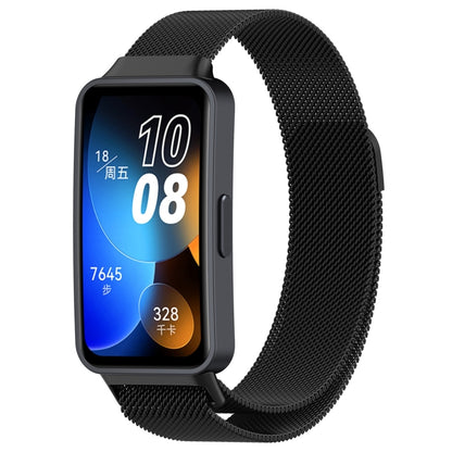 For Huawei Band 10 / 9 / 8 Milanese Metal Watch Band(Black) by bashfashion