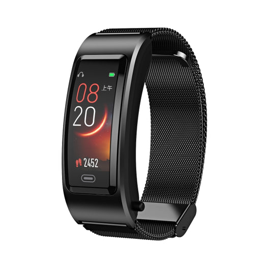 B7 Bluetooth Earphone Smart Bracelet, Support Sleep Monitoring / Blood Oxygen Monitoring / Heart Rate Monitoring(Black + Black Steel Chain) by bashfashion