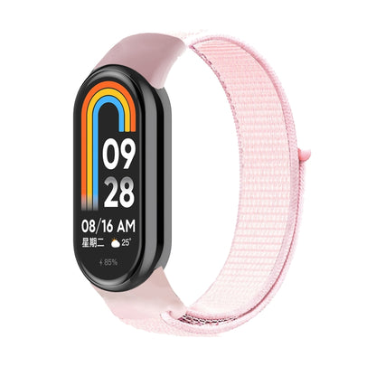 For Xiaomi Mi Band 8 Loop Nylon Watch Band(Pearl Powder) by bashfashion