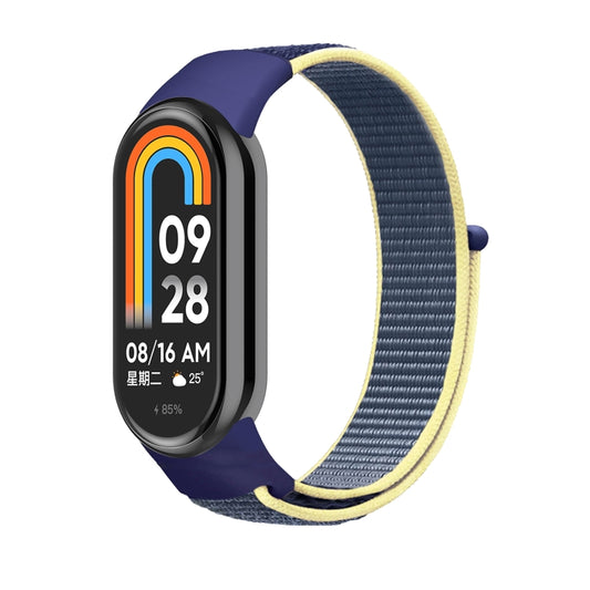 For Xiaomi Mi Band 8 Loop Nylon Watch Band(Ice Ocean Blue) by bashfashion