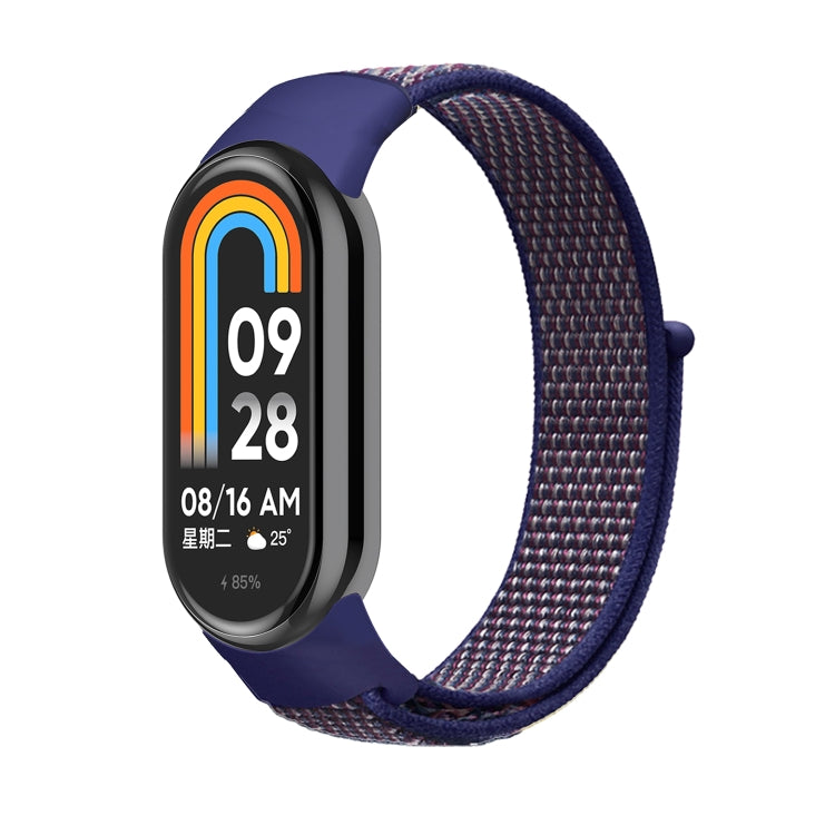 For Xiaomi Mi Band 8 Loop Nylon Watch Band(Indigo Blue) by bashfashion
