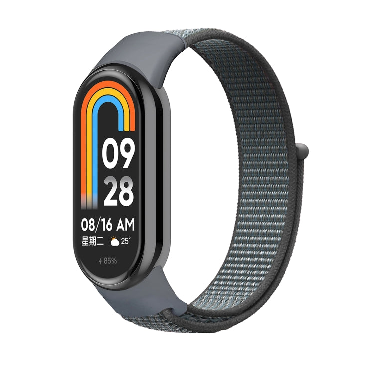 For Xiaomi Mi Band 8 Loop Nylon Watch Band(Grey) by bashfashion