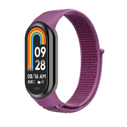 For Xiaomi Mi Band 8 Loop Nylon Watch Band(Purple) by bashfashion