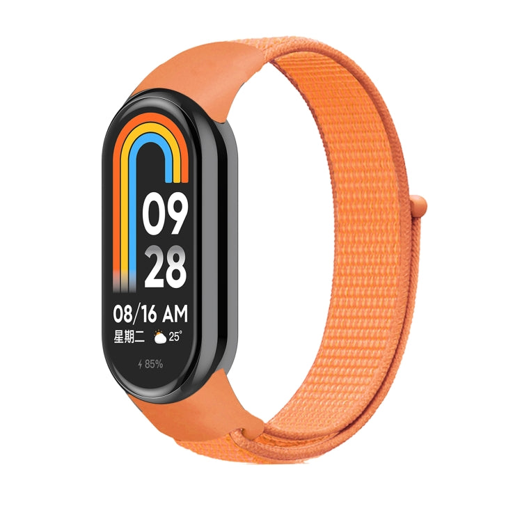 For Xiaomi Mi Band 8 Loop Nylon Watch Band(Papaya) by bashfashion