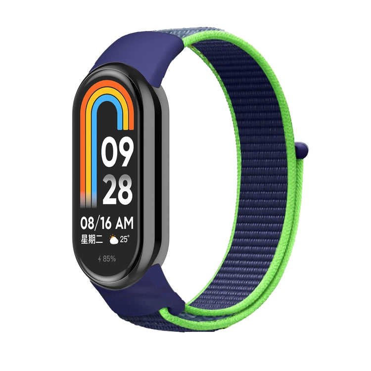 For Xiaomi Mi Band 8 Loop Nylon Watch Band(Lime Green) by bashfashion