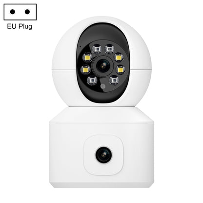 ESCAM QF010 2x2MP Dual Lens Dual Screen Surveillance WiFi Camera Support Two-way Voice & Motion Detection(EU Plug) by ESCAM