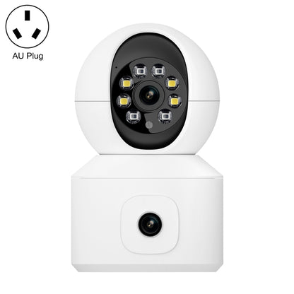 ESCAM QF010 2x2MP Dual Lens Dual Screen Surveillance WiFi Camera Support Two-way Voice & Motion Detection(AU Plug) by ESCAM