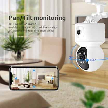 ESCAM QF010 2x2MP Dual Lens Dual Screen Surveillance WiFi Camera Support Two-way Voice & Motion Detection(AU Plug) by ESCAM