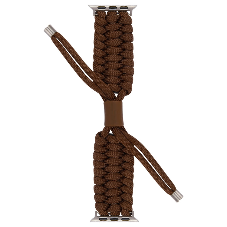 Stretch Plain Silicone Bean Watch Band For Apple Watch SE 2022 40mm(Coffee Brown) by bashfashion