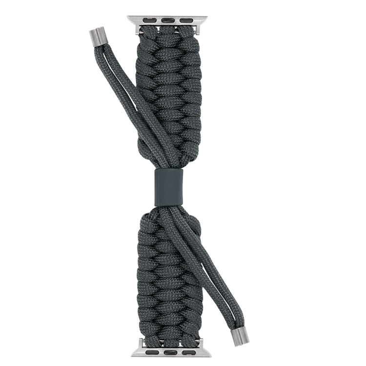 Stretch Plain Silicone Bean Watch Band For Apple Watch SE 2022 40mm(Dark Grey) by bashfashion