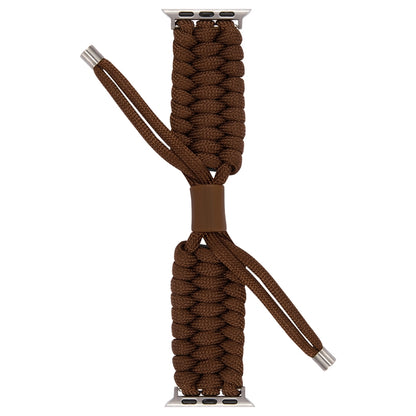 Stretch Plain Silicone Bean Watch Band For Apple Watch SE 2022 44mm(Coffee Brown) by bashfashion