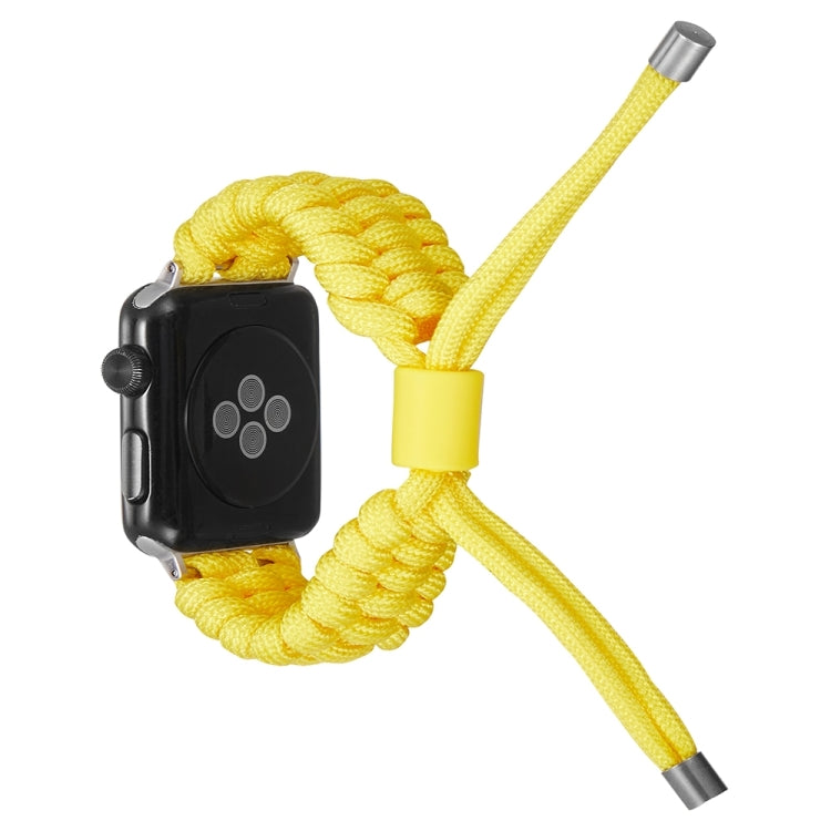 Stretch Plain Silicone Bean Watch Band For Apple Watch SE 2023 44mm(Yellow) by bashfashion