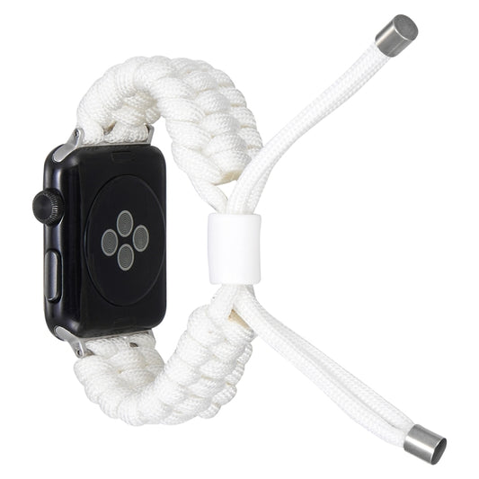 Stretch Plain Silicone Bean Watch Band For Apple Watch SE 2023 40mm(White) by bashfashion