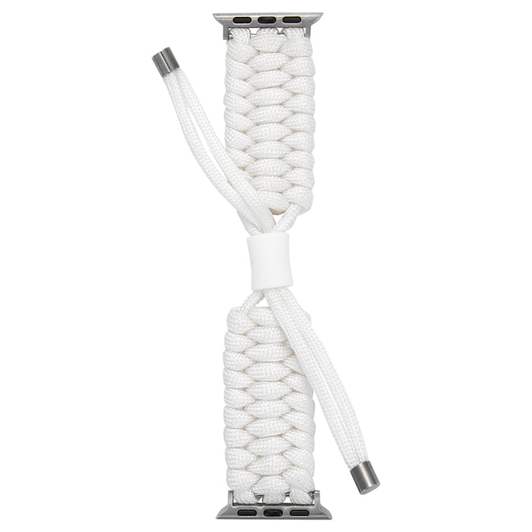 Stretch Plain Silicone Bean Watch Band For Apple Watch SE 2023 40mm(White) by bashfashion