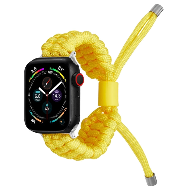 Stretch Plain Silicone Bean Watch Band For Apple Watch SE 2023 40mm(Yellow) by bashfashion