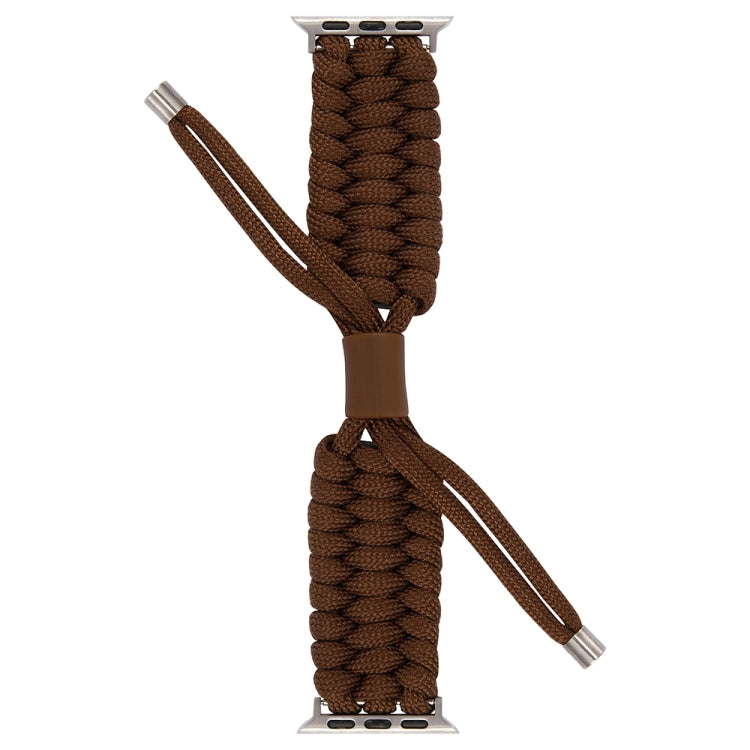 Stretch Plain Silicone Bean Watch Band For Apple Watch Ultra 2 49mm(Coffee Brown) by bashfashion