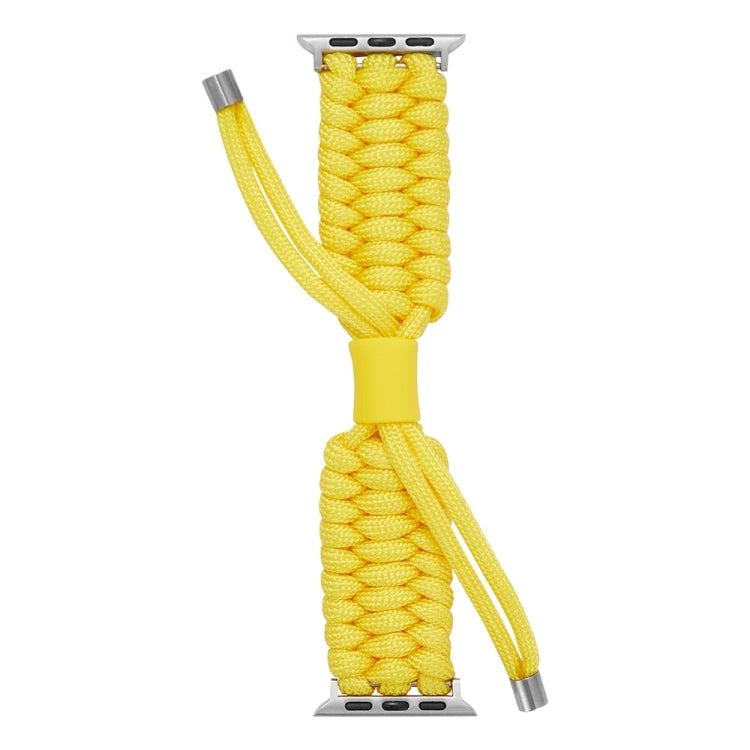 Stretch Plain Silicone Bean Watch Band For Apple Watch 9 45mm(Yellow) by bashfashion