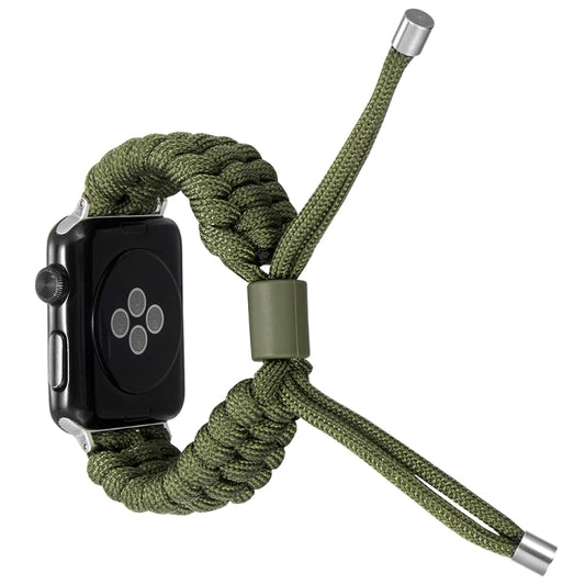 Stretch Plain Silicone Bean Watch Band For Apple Watch 9 45mm(Army Green) by bashfashion